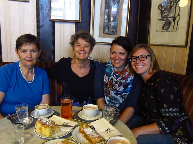 Tante Senta, My Mom, My Cousin Sara and Me at Cafe Leopold Havelka