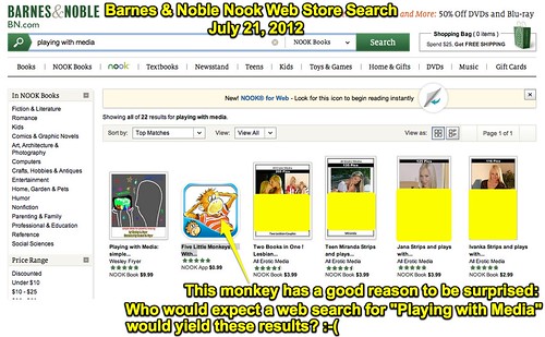 BARNES & NOBLE Nook eBook Store Web Search - Objectionable Content