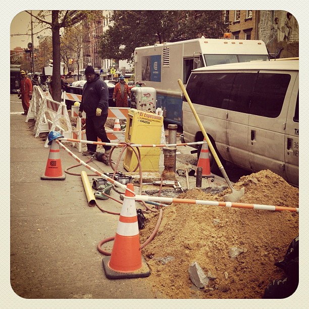 ConEd still hard at work on 8th St and Ave C #alphabetcity #nyc