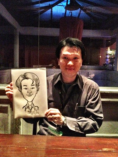 caricature live sketching for Westminister Travel (S) Pte Ltd