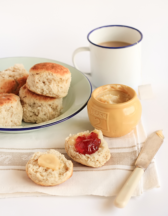 Banana Scones with Whipped Honey Butter