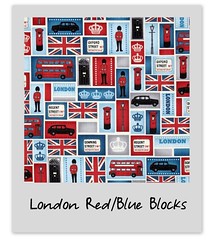 London Red & Blue Blocks fitted diaper pre-order