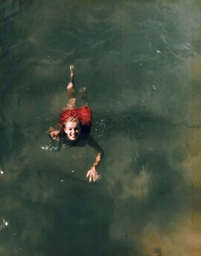 Marilyn swimming