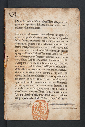 Unidentified provenance evidence in Aesopus: Vita et Fabulae [Greek]. Vita et Fabulae [Latin].