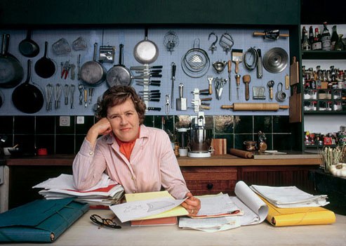 Julia Child in her kitchen in 1970
