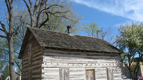 Historic log cabin. Skokie Illinois USA. March 2012. by Eddie from Chicago
