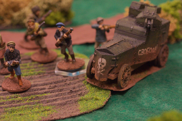 The Red armoured car and infantry