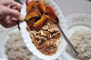 peaches walnuts and coconut