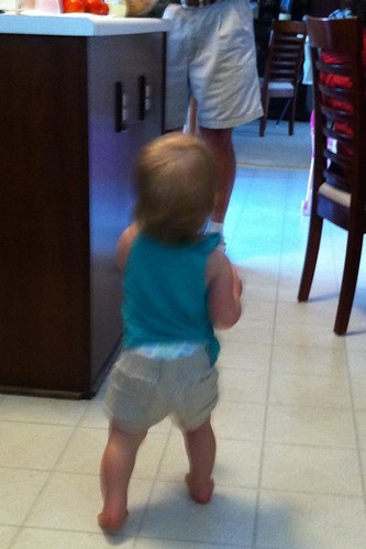 Anytime she sees her Pop-Pop, she takes off running to him.