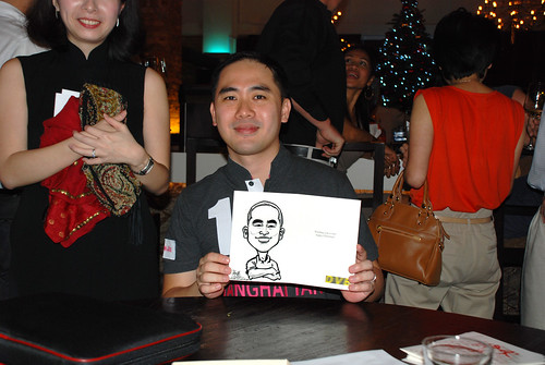 caricature live sketching for DVB Christmas party - 13