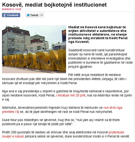 Kosovë, mediat bojkotojnë institucionet