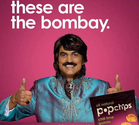 Kutcher as Raj giving the thumbs up. Text reads These are the Bombay