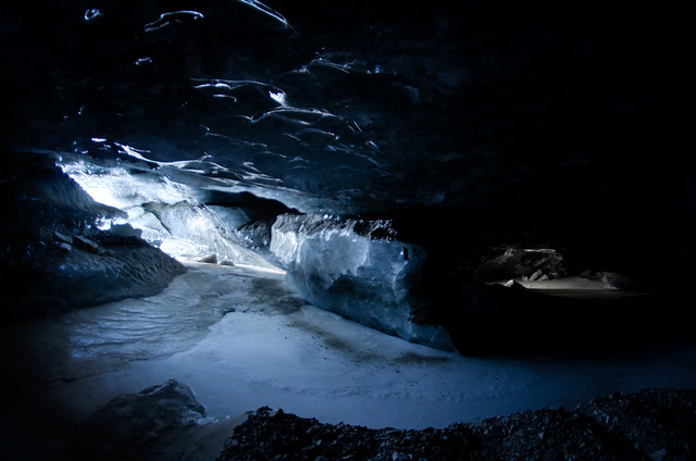 Inside a glacier