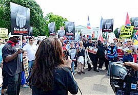 A demonstration at the White House in support of the release of the Cuban Five. Four of the Cubans are still being held in US prisons, one is on parole. by Pan-African News Wire File Photos