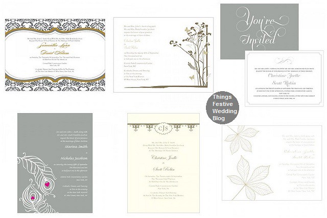 gray Wedding Invitations Visit us at ThingsFestivecom for stylish wedding 