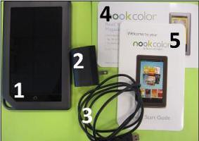 Nooks also come with charger and guide.