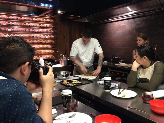 We were treated to a cooking class with Michael Robinson