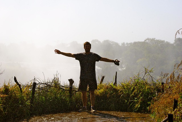 Josh at Victoria Falls