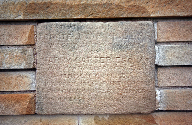 Commemorative stone plaque, 71 Bay Street