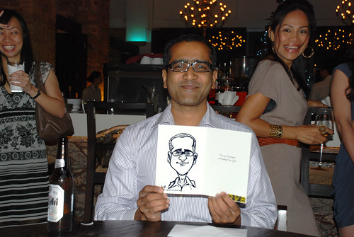 caricature live sketching for DVB Christmas party - 5