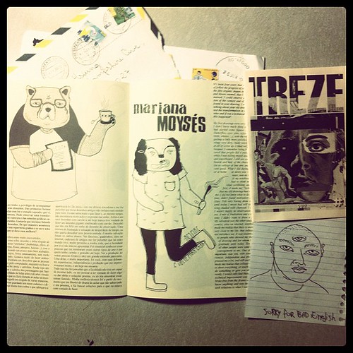 Two zines from two folks Falafel by Mariana Moyses & Treze by jarlanfelix.bigcartel.com by Michael C. Hsiung