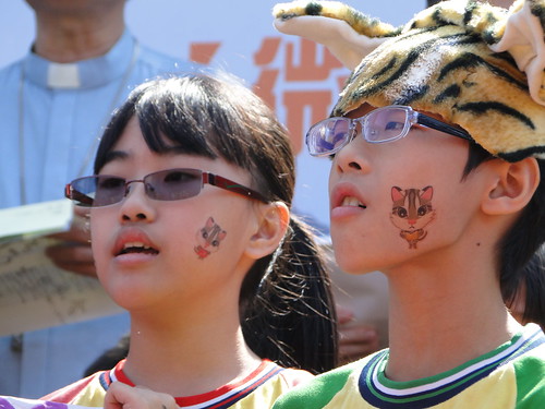 環團結合苗栗縣政府舉辦的石虎保育活動，激起兒童對石虎的保育之心。（攝影：林育秀）