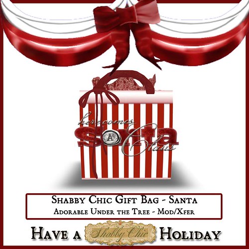 Shabby Chic Gift Bag - Santa by Shabby Chics