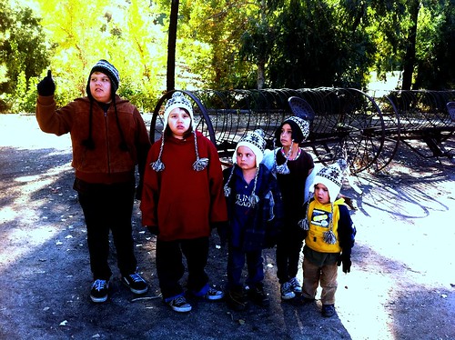 Kids at the Tree Farm