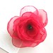 ..red organza flower clip