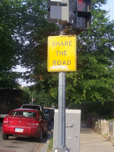 Share the Road sign, Columbia Heights