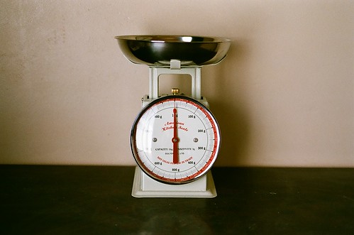 kitchen scales.