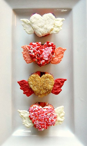 flying valentines day cupcakes
