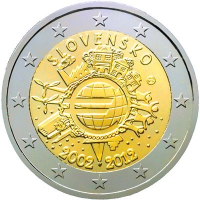 2 Euro Slovensko 2012, 10. výročie zavedenia Eura