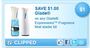 Glade Expressions Fragrance Mist Starter Kit Coupon