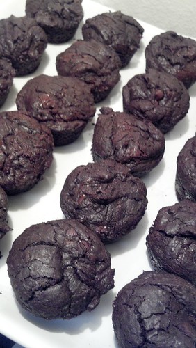 Chocolate - chocolate chip muffins