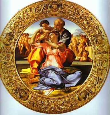 Michelangelo-Doni-Tondo-The-Holy-Family-with-St-John-the-Baptist--