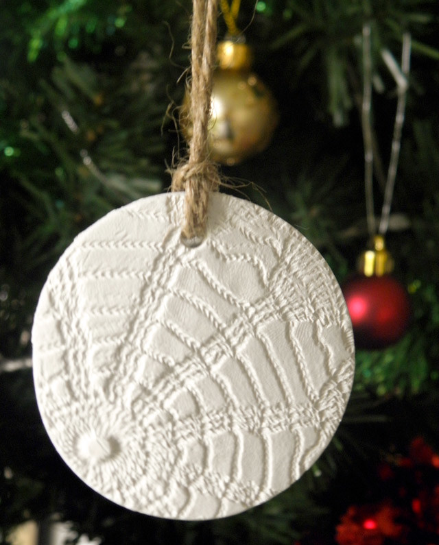 Handmade clay christmas ornament