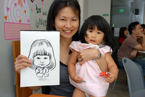 caricature live sketching for birthday party 2nd Oct 2011 - 11
