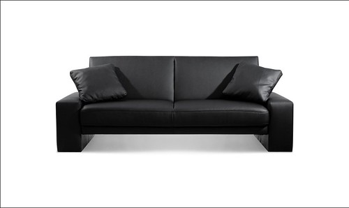 modern black Leather Sofa loveseat