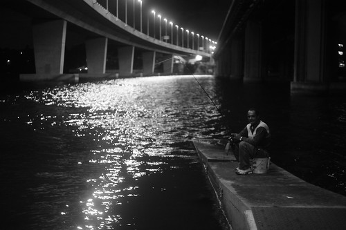 Fishing under the bridge