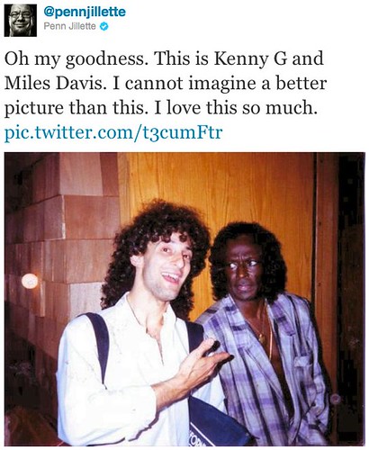 Kenny G & Miles Davis (Twitter)