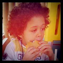 to this 4-y.o., a happy meal at mcdonald's playland = cheeseburger in paradise. #buffettbaby