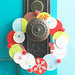 scrapbook paper doorknob wreath