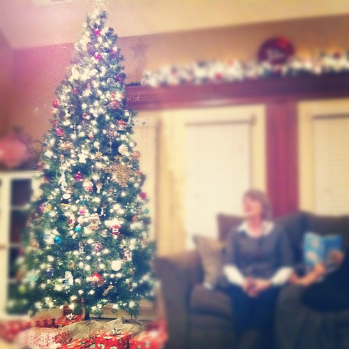Momma and the Christmas tree