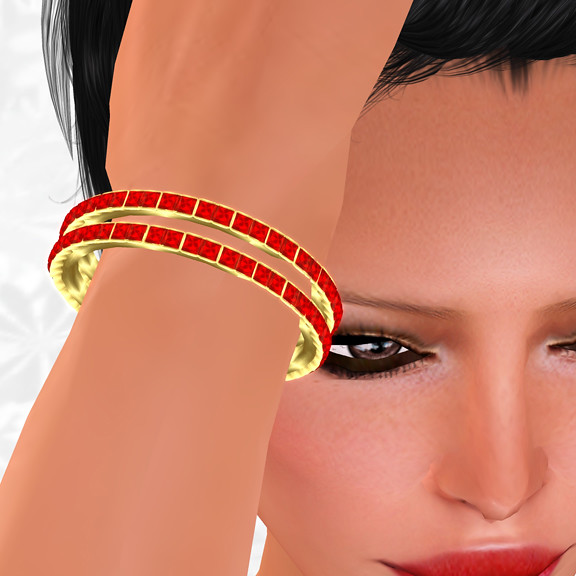FineSmith Gold&Red Hunt Item 11: Shae Bracelet Gold & Red