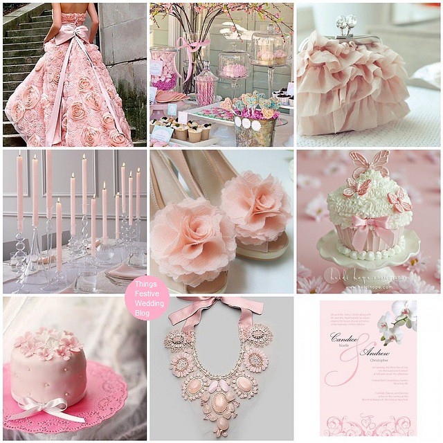 pink and aqua wedding candy buffets