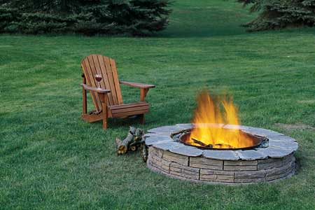 Outdoor Patio fire-pit with furniture