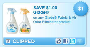 Glade Fabric & Air Odor Eliminator Product Coupon