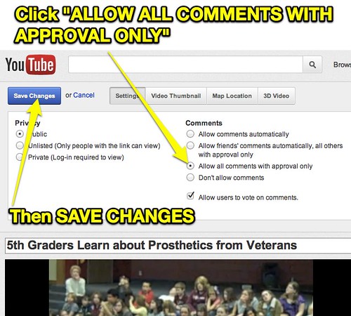 Allow YouTube Comments with Approval Only