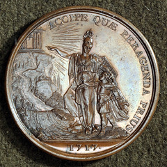 1717 Medal Athena and King Louis XV